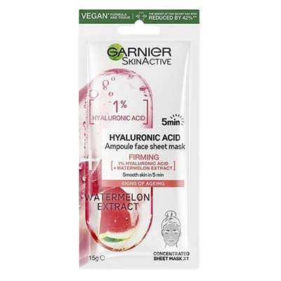 Garnier Ampoule Face Mask Hyaluronic Acid 1%+Watermelon 1's