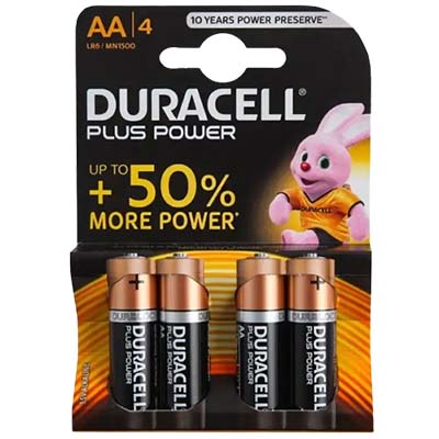 Duracell (Power Plus) Battery AA 4's