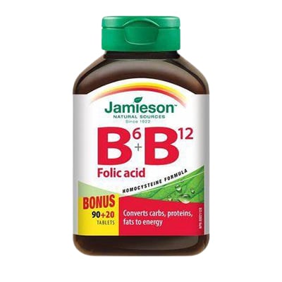 Jamieson B6+B12 And Folic Acid Tablets 110's