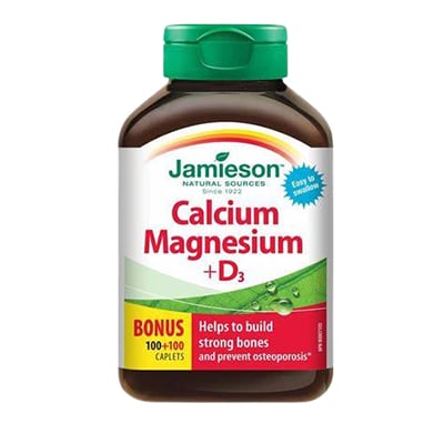 Jamieson Calcium Magnesium + D3 Caplets 200's