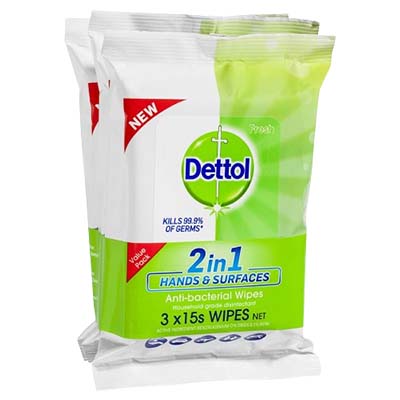 Dettol Skin & Surface 2in1 Anti-Bacterial Wipes 40's