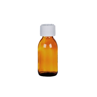 Capped Round Glass Bottles 200 ml.