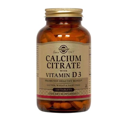 Solgar Calcium Citrate with Vitamin D3 Tabs 120's