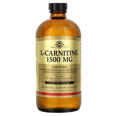 Solgar L Carnitine Liquid 1500mg 473ml Lemon Flavor