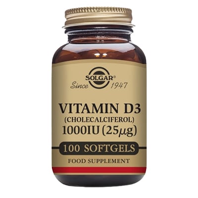 Solgar  Vitamin D3 1000iu Caps 100's