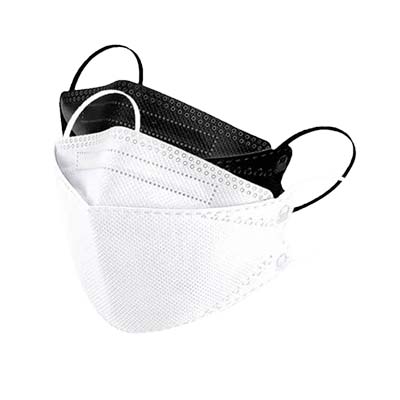 Face Mask (KF94) Adults 25's (Fish Shape)(White,Black,Grey)