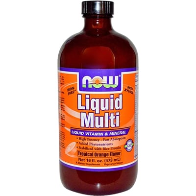 Now Supplements Liquid Mutlivitamin & Mineral - Orange Flavour 473ml