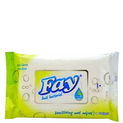 Fay Anti-Bacterial Wet Wipes 10's