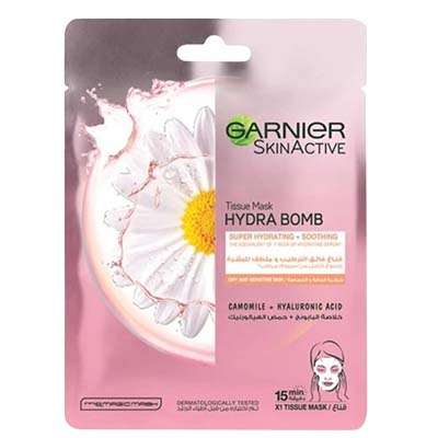 Garnier Tissue Mask Hydra BOMB Chamomile Extract 28g x 1's