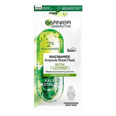 Garnier Ampoule Sheet Mask Niacinamide 2% Kale 15g x 1's