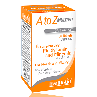 HealthAid A to Z Multivitamins + Minerals 30 Tablets.