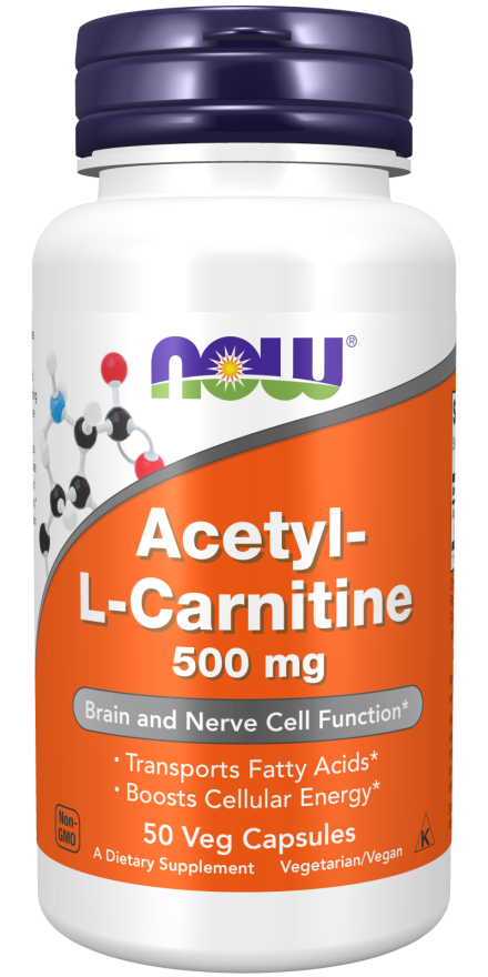 Now Acetyl L Carnitine 500mg 50's