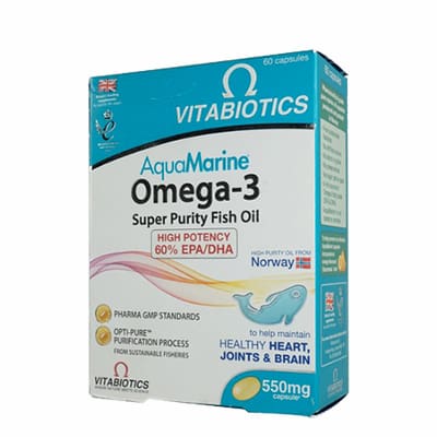 Vitabiotics Aquamarine Omega­ 3 Super Potency - 60 Caps