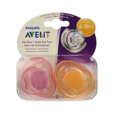 Avent Natural Free Flow Soother, 6-18 Months