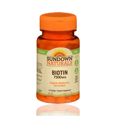 Sundown Naturals Biotin 7500 mcg Capsules - 60's