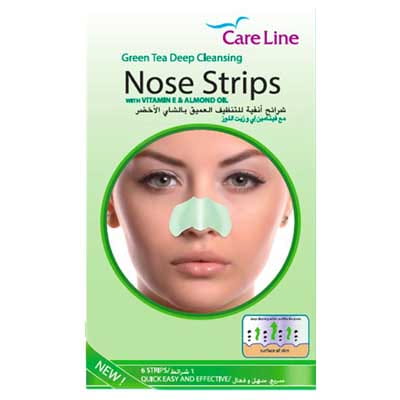 CareLine Green Tea Deep Cleansing Nose Strips, 6 strips