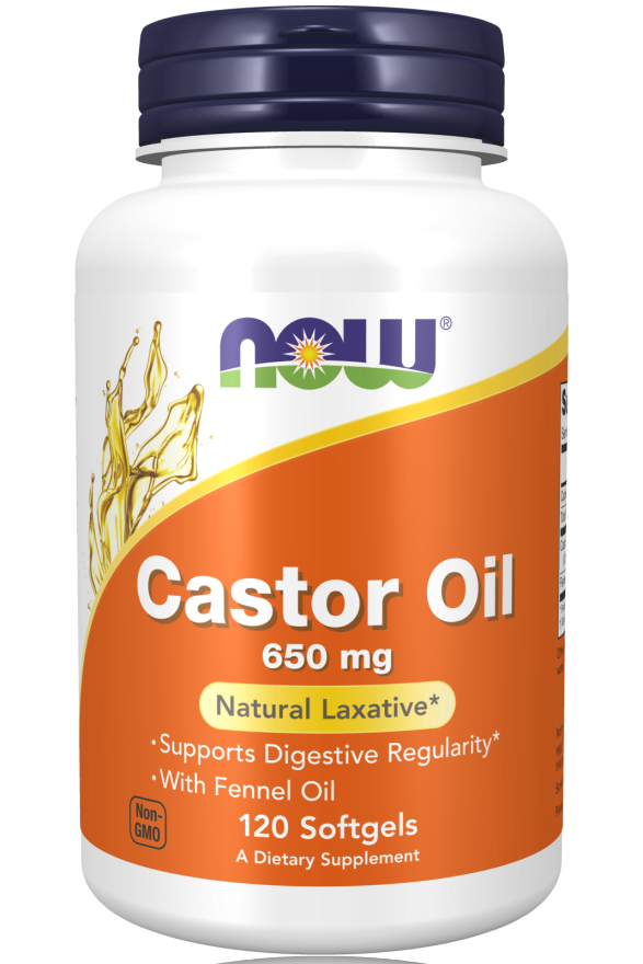 Now Castor Oil Softgels 120's NEW.