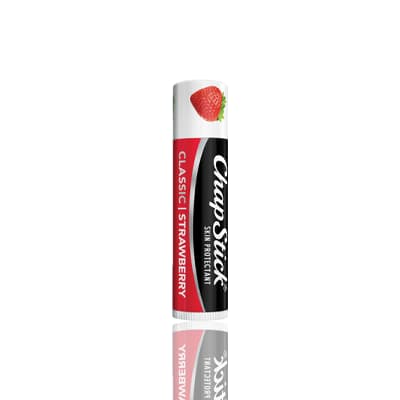 ChapStick Classic Strawberry Flavor Skin Protectant Lip Balm, 4g