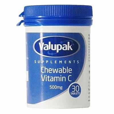 Valupak Chewable Vitamin C 500mg-30 Tablets