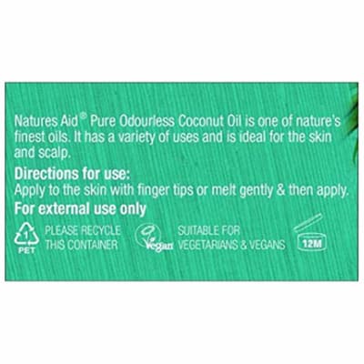 Natures Aid Coconut Oil (Odourless) Vegan-100g