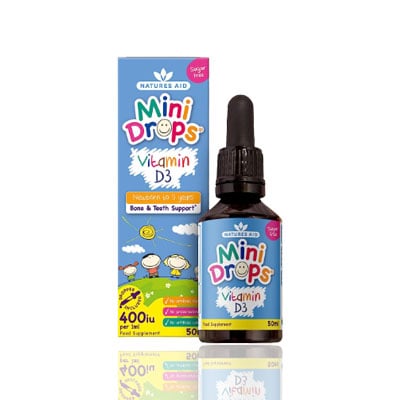 Natures Aid Vit D3 Mini Drops for Infants & Children - 50ML