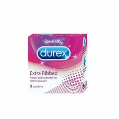 Durex Condoms - Extra Ribbed 3's