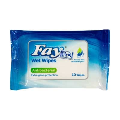 Fay Anti-Bacterial Wet Wipes 10's