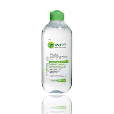 Garnier Micellar Make-Up Cleansing Water (Green-OilySkin), 400ml