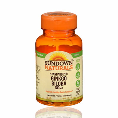 Sundown Naturals Ginkgo Biloba 60 mg tablets - 100 Tablets