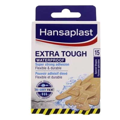 Hansaplast Extra Tough Waterproof Assorted Plasters 15's