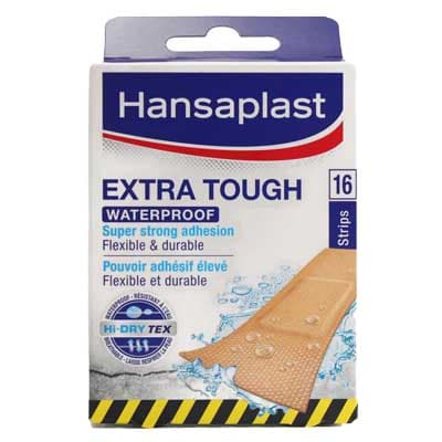 Hansaplast Extra Tough Waterproof Plasters, 16'