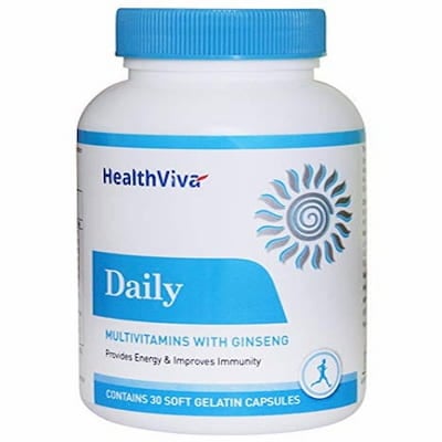 Health Viva  Daily Multivitamins with Ginseng - 60 Capsules