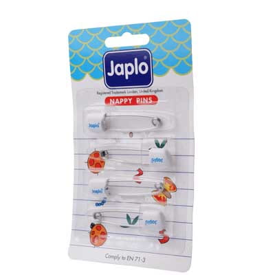 Japlo Nappy Safety Pins Carded 4's