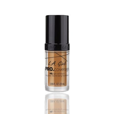 L.A. Girl HD Pro Coverage Illuminating Foundation, Bronzed – 28ml