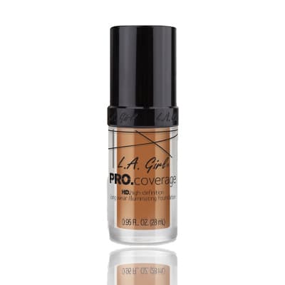 L.A. Girl HD Pro Coverage Illuminating Foundation, Warm Caramel – 28ml