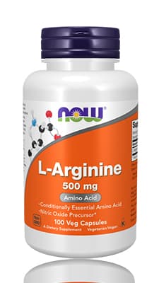 Now L Arginine 500mg Caps 100's.