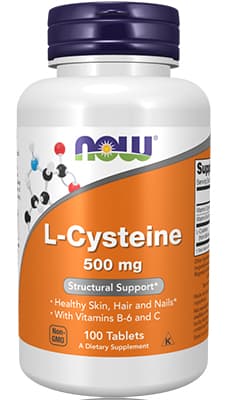 Now L Cysteine 500mg Tabs 100's.