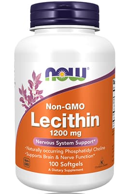 Now Lecithin Capsules 1200mg 100's.