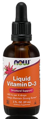 Now Liquid Vitamin D3 60ml.