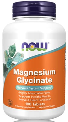 Now Magnesium Glycinate 200mg Tabs 180's