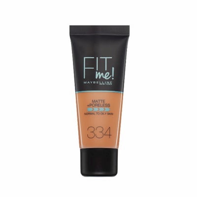 Maybelline Fit Me Matte and Poreless Foundation Warm Tan 334