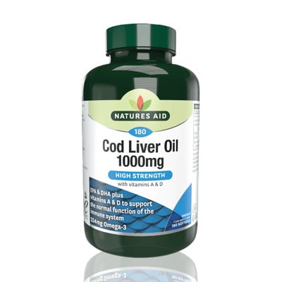 Natures Aid Cod Liver Oil (High Strength) 1000mg - 90's