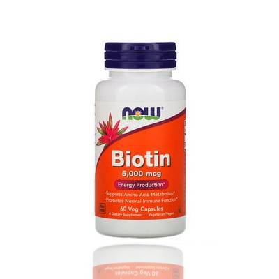 Now Foods, Biotin, 5,000 mcg, 60 Veg Capsules