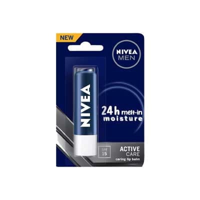 Nivea Lip Balm Active Care For Men SPF15, 4.8 grams