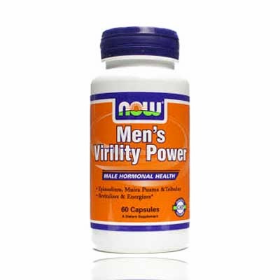 Now Men's Virility Power Male Performance Formula, 60 Vegetable Capsules