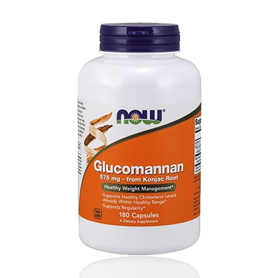 Now Glucomannan 575mg, 180 Capsules