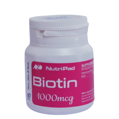 NutriPad Biotin 1000mcg Tablets, 60's