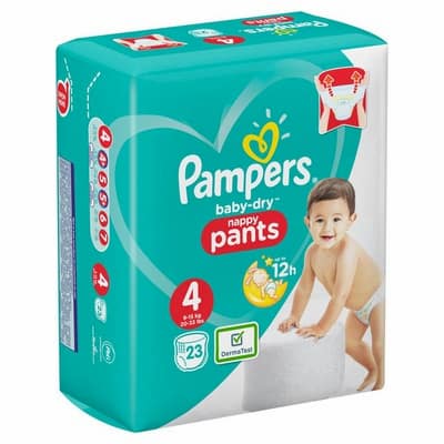 Pampers Baby-Dry Pants Size 4, 23 Nappy Pants