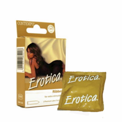 Contempo Erotica Ribbed Condoms (3 Pack)