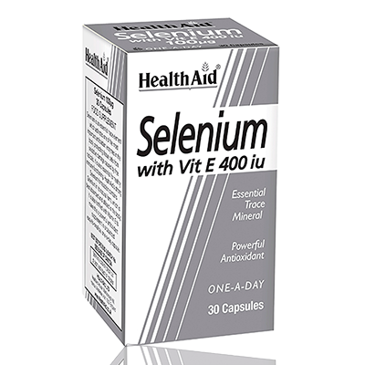 Health Aid Selenium 100ug + Vitamin E 400iu 30’s Capsules.